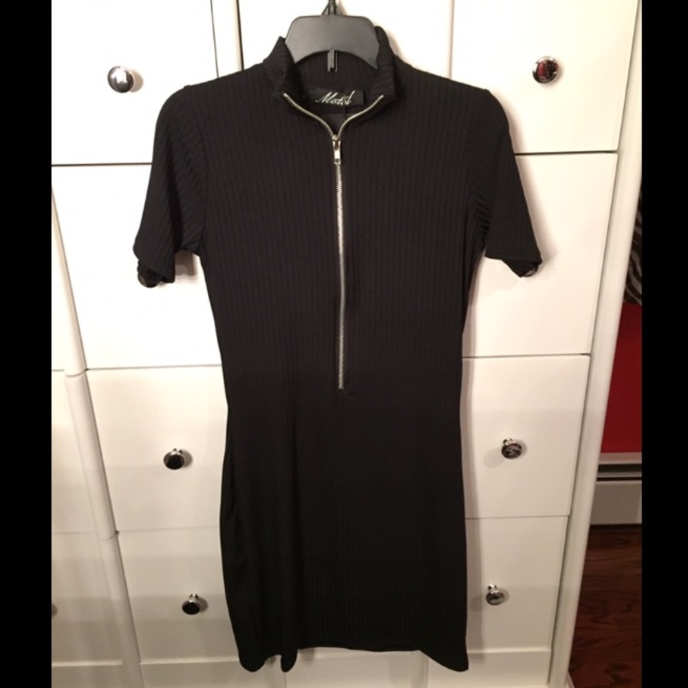 Gypsy Warrior Motel Small Cyan Black Mini Dress